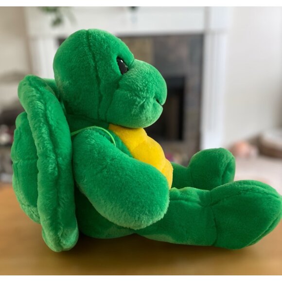 Build A Bear Turtle Removable Shell That Has Hidden Pocket 2000 Green & Yell0w - Picture 2 of 7
